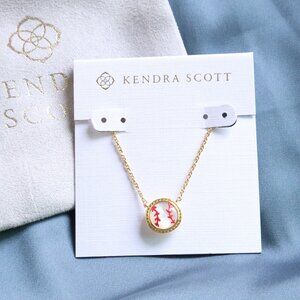 Kendra Scott Baseball Gold Necklace - Ivory Mother Pearl